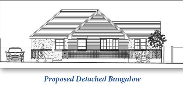 Lot: 13 - FREEHOLD PLOT WITH PLANNING FOR ONE DETACHED OR A PAIR OF BUNGALOWS -